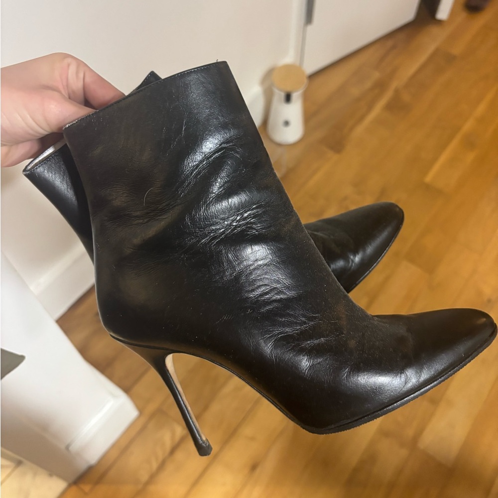 Manolo Blahnik Black Heeled Boots